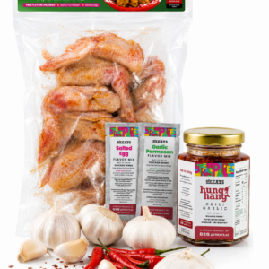 Marinated Chicken Wings (430g) + Hunghang Chili Garlic Oil (100ml) Bundle